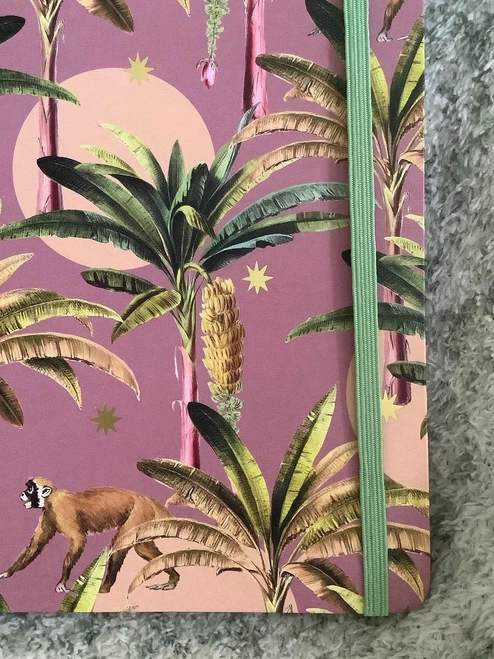 Tropical Monkeys Palm Trees Journal Notebook Bullet Journal NWT 176 dotted pages